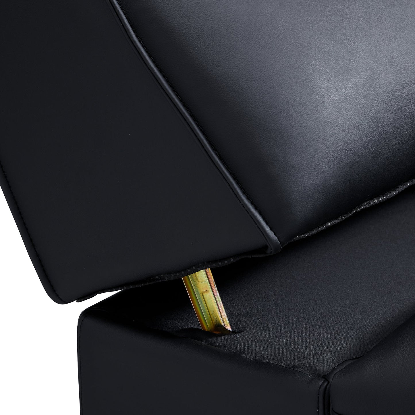 Domus High Back Modular Leather Sofa-Black