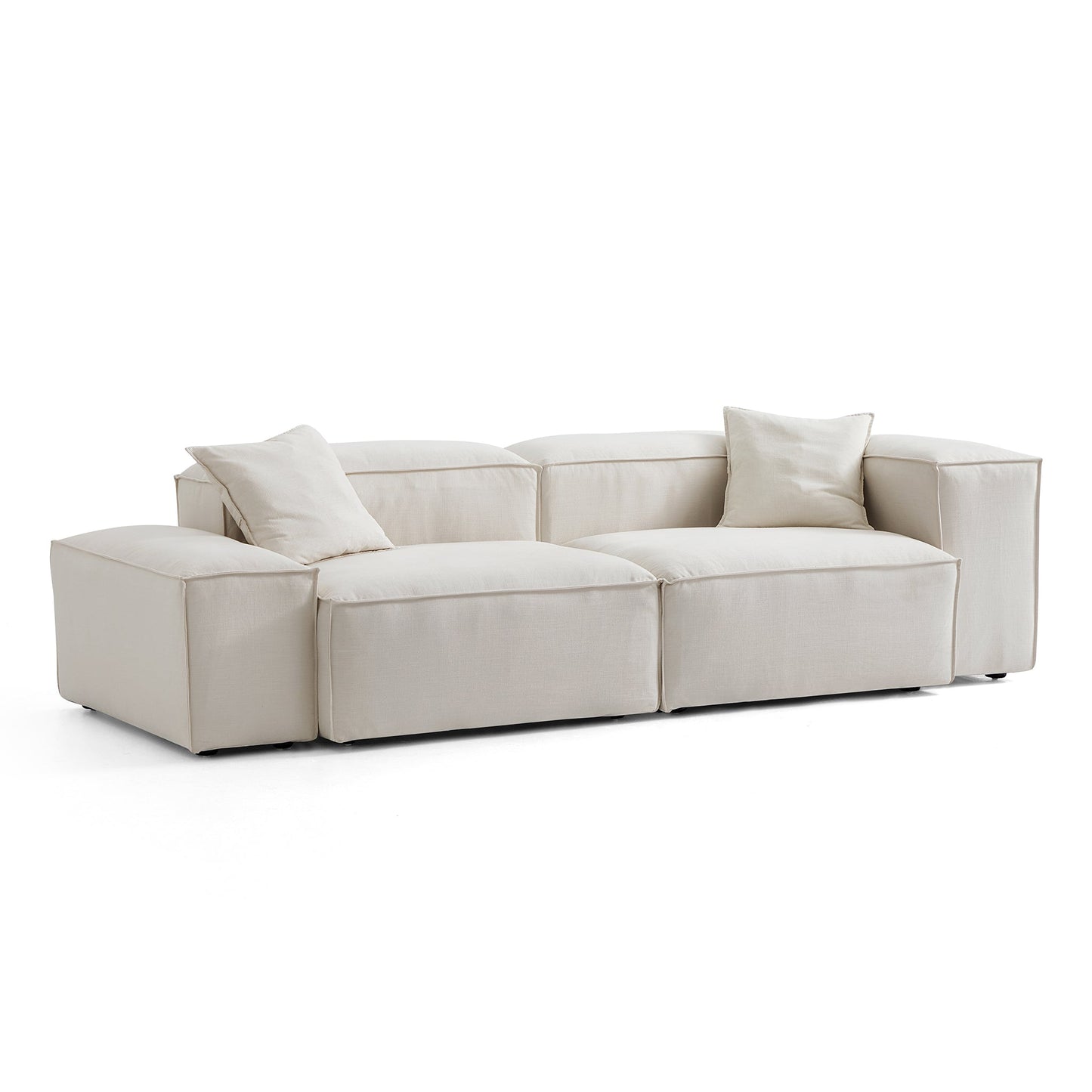Freedom Modular Sectional Sofa-Beige-106.3"-Low & High
