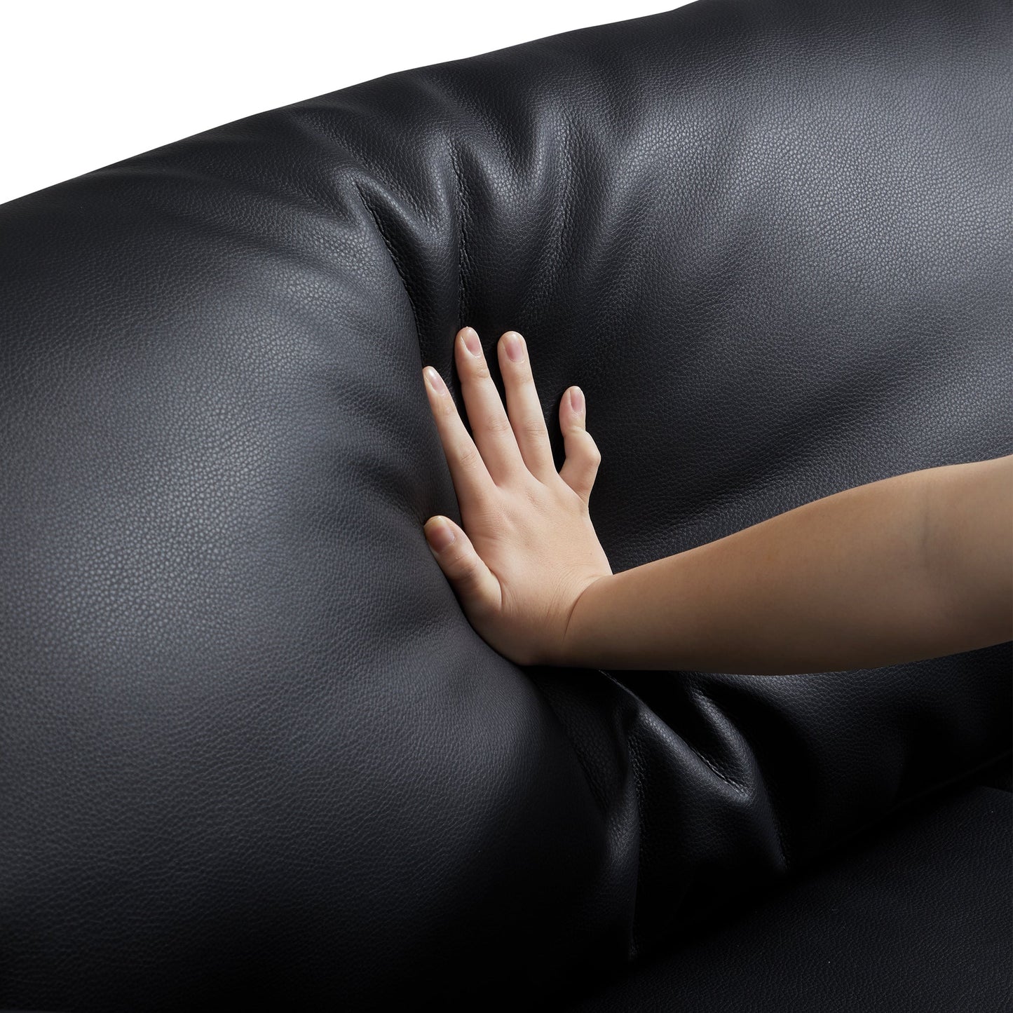 Anorea Contemporary Minimalist Sofa-Black
