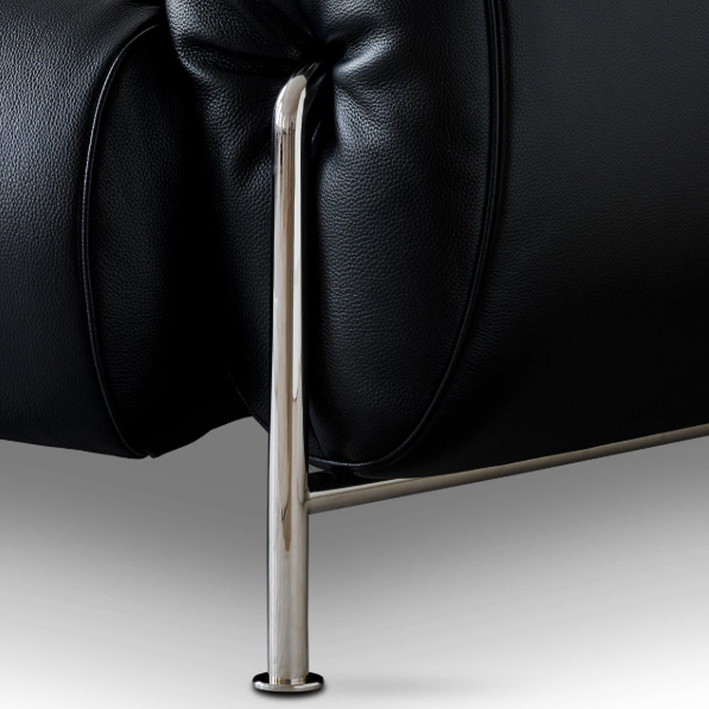 Banning Vintage Leather Sofa-Black