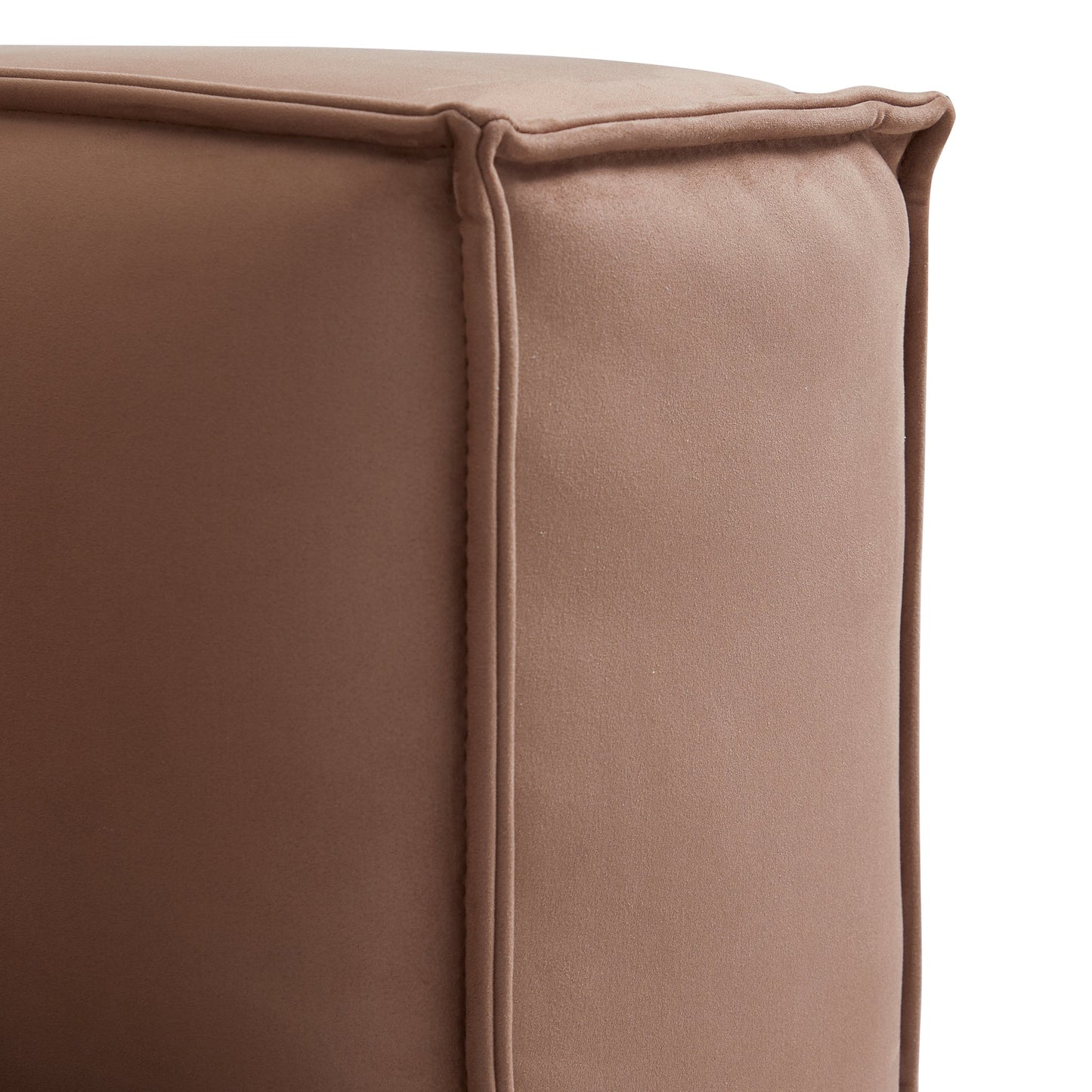 Luxury Minimalist Brown Fabric Daybed Sofa-Brown