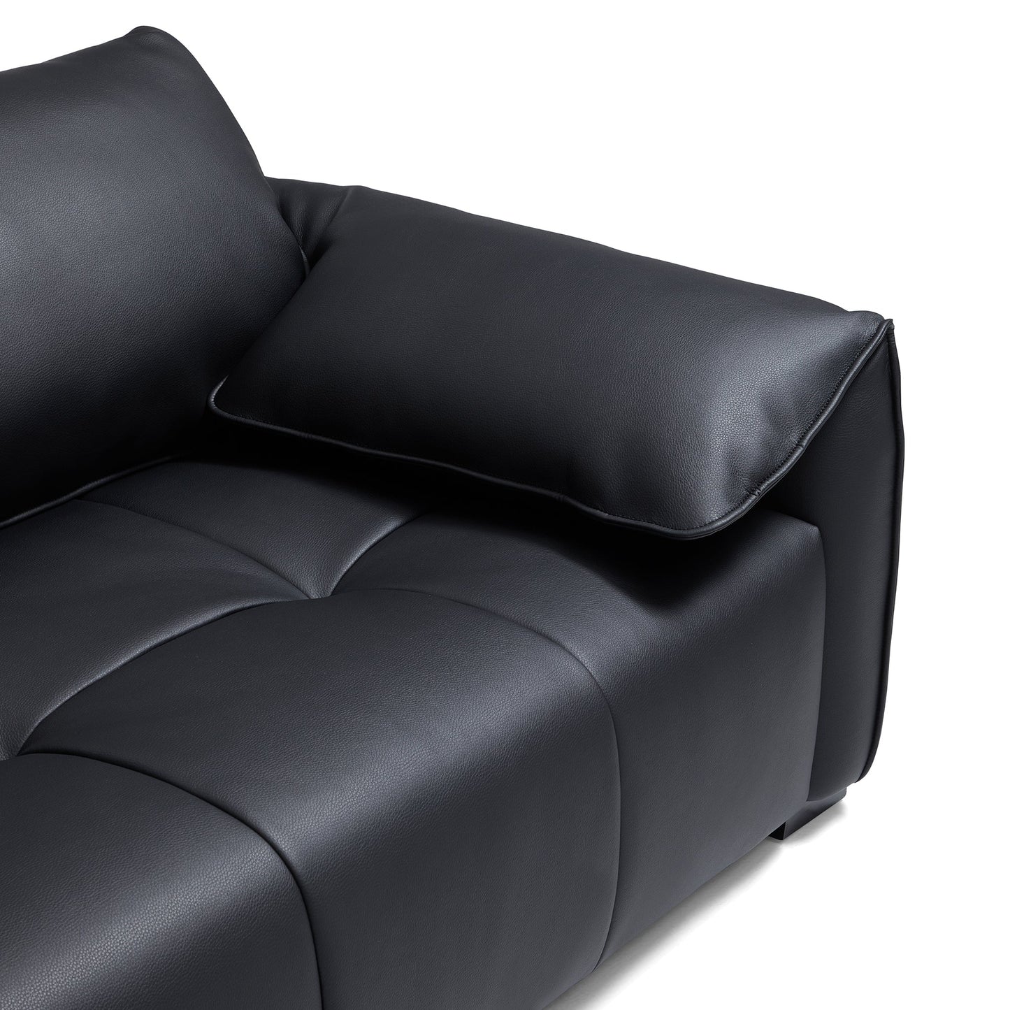 Anorea Contemporary Minimalist Sofa-Black