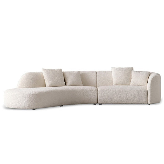 Wabi Sabi White Crescent Bay Sofa-White-hidden