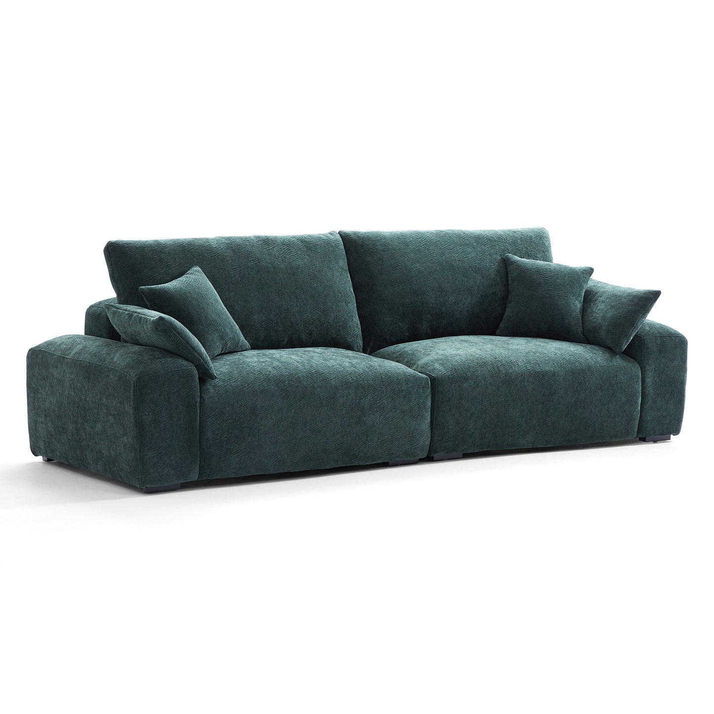 The Empress Green Sofa-Green-106.3"