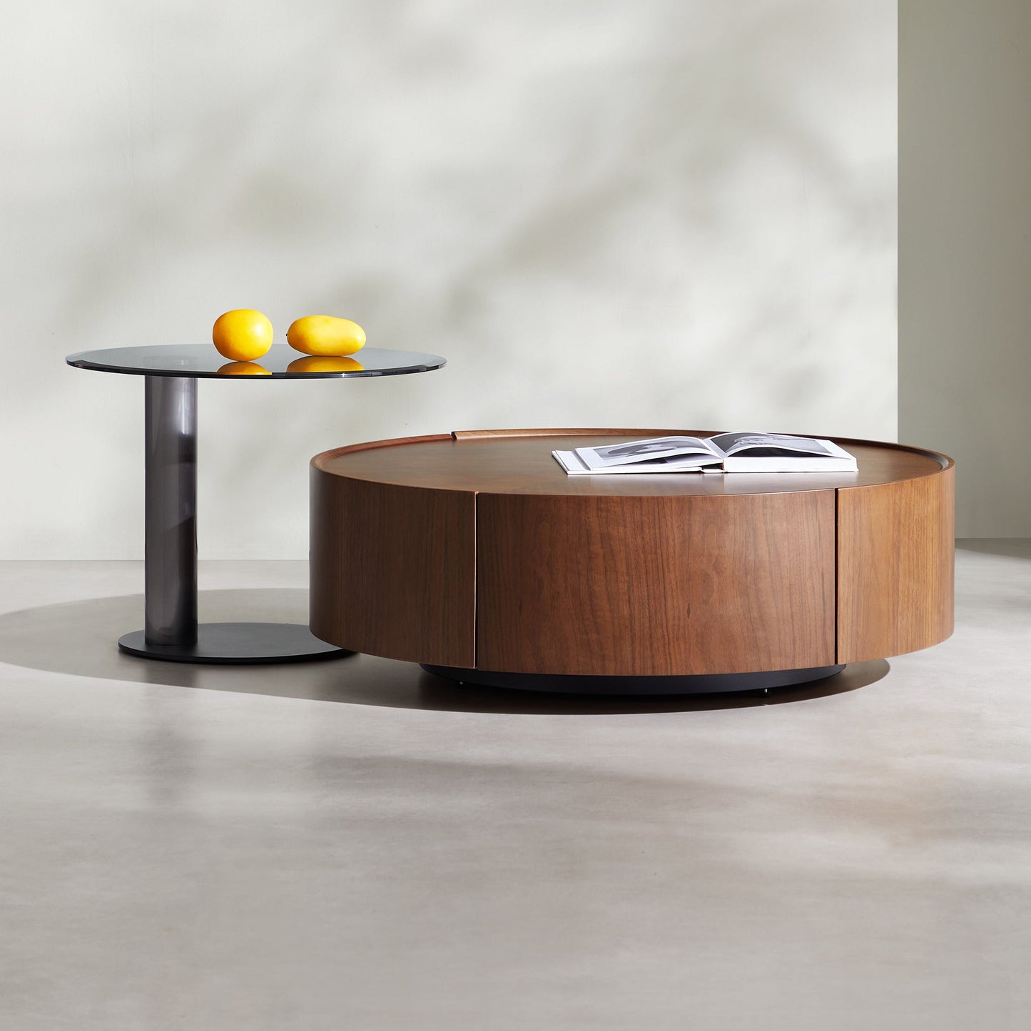 Caleb Round Coffee Table-35.4″