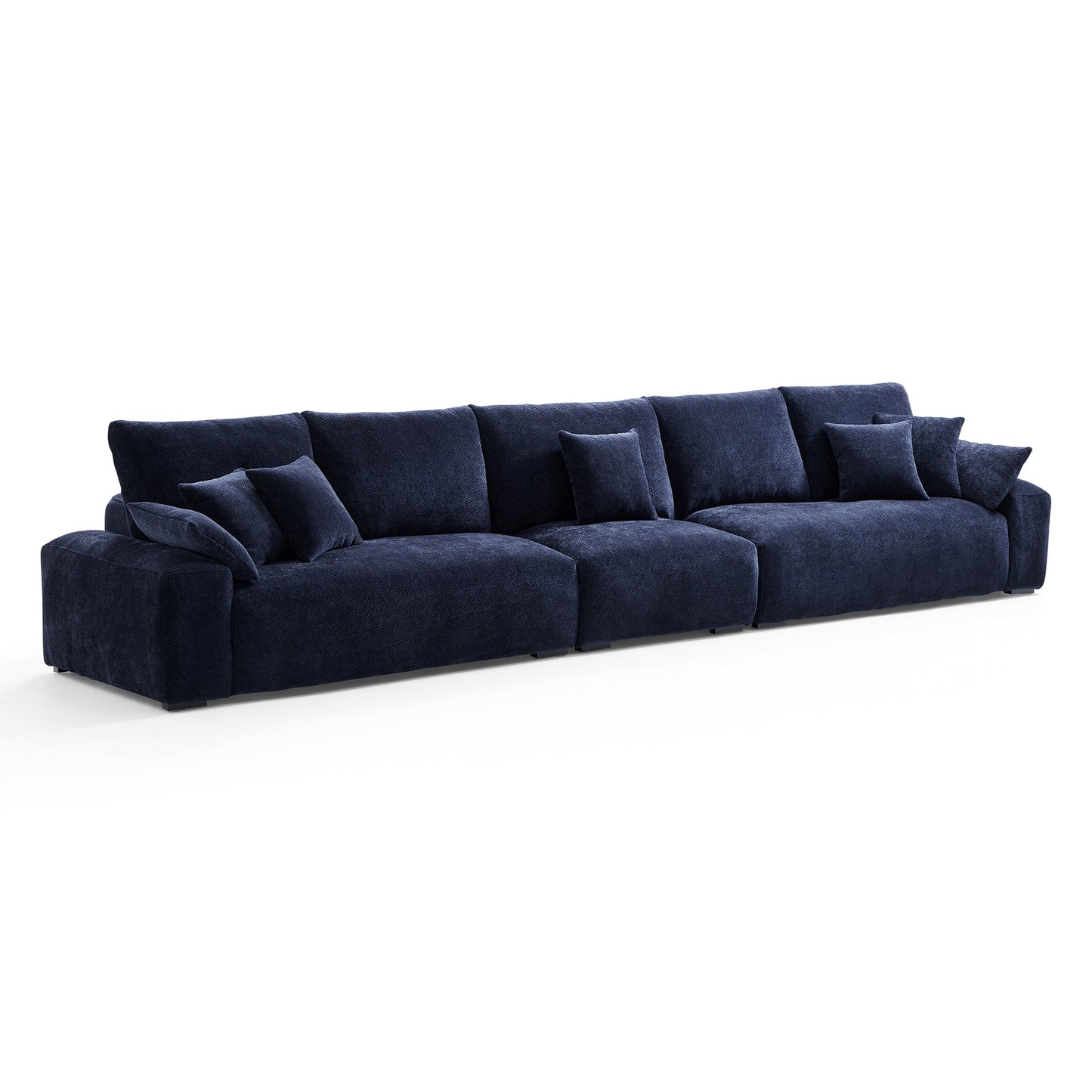 The Empress Navy Blue Sofa-Navy Blue-175.6"