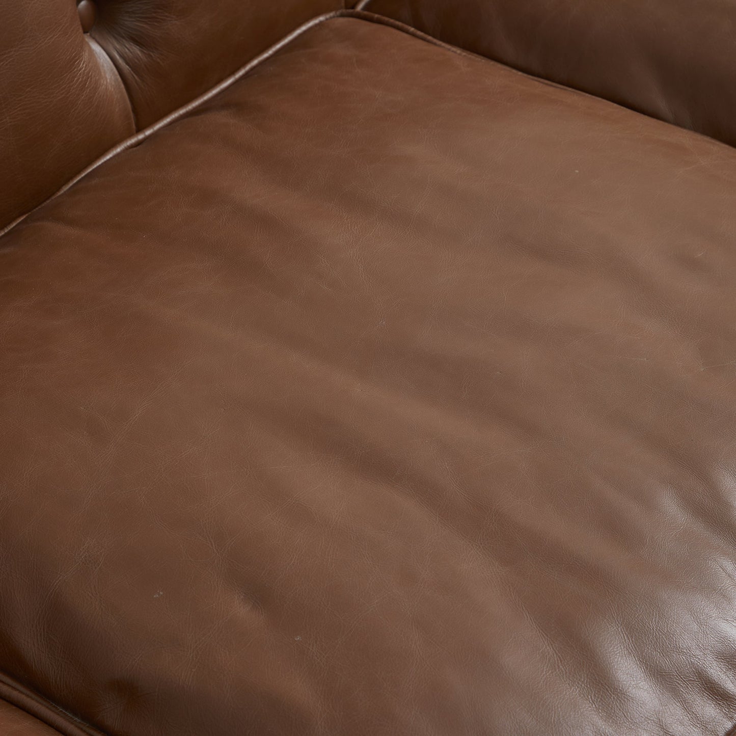 Durango Chesterfield Top Grain Leather Tufted Sofa-Brown
