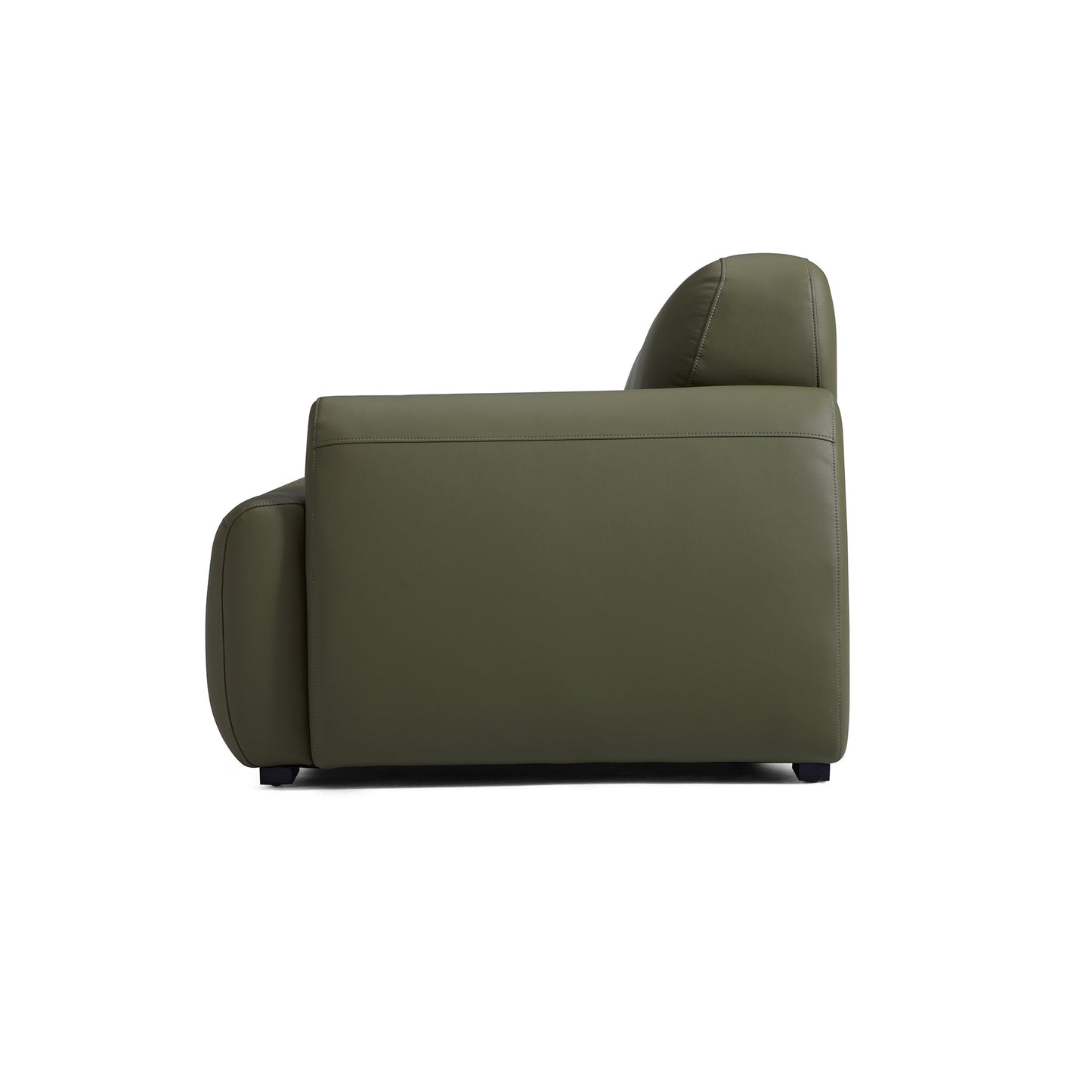 Brenley Modern Italian Leather Sofa-Olive