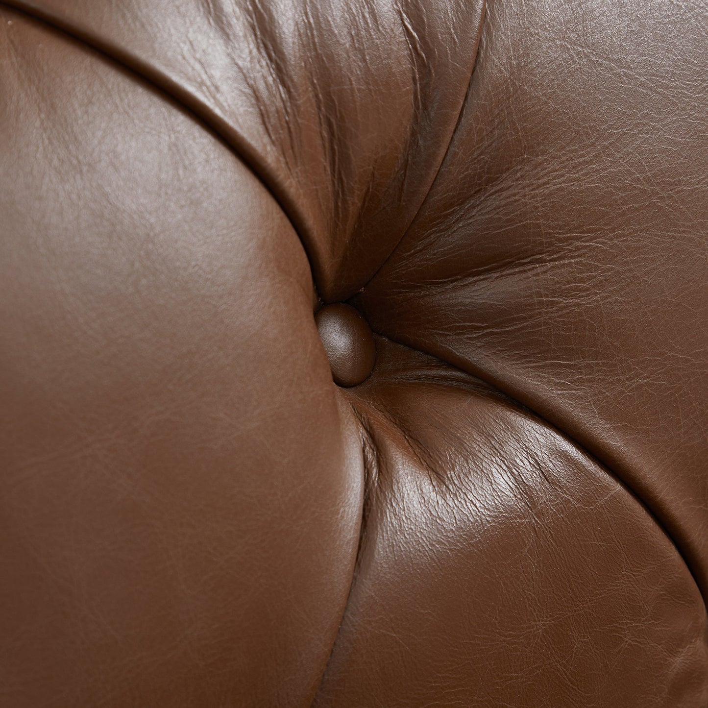 Durango Chesterfield Brown Top Grain Leather Tufted Sofa-Brown