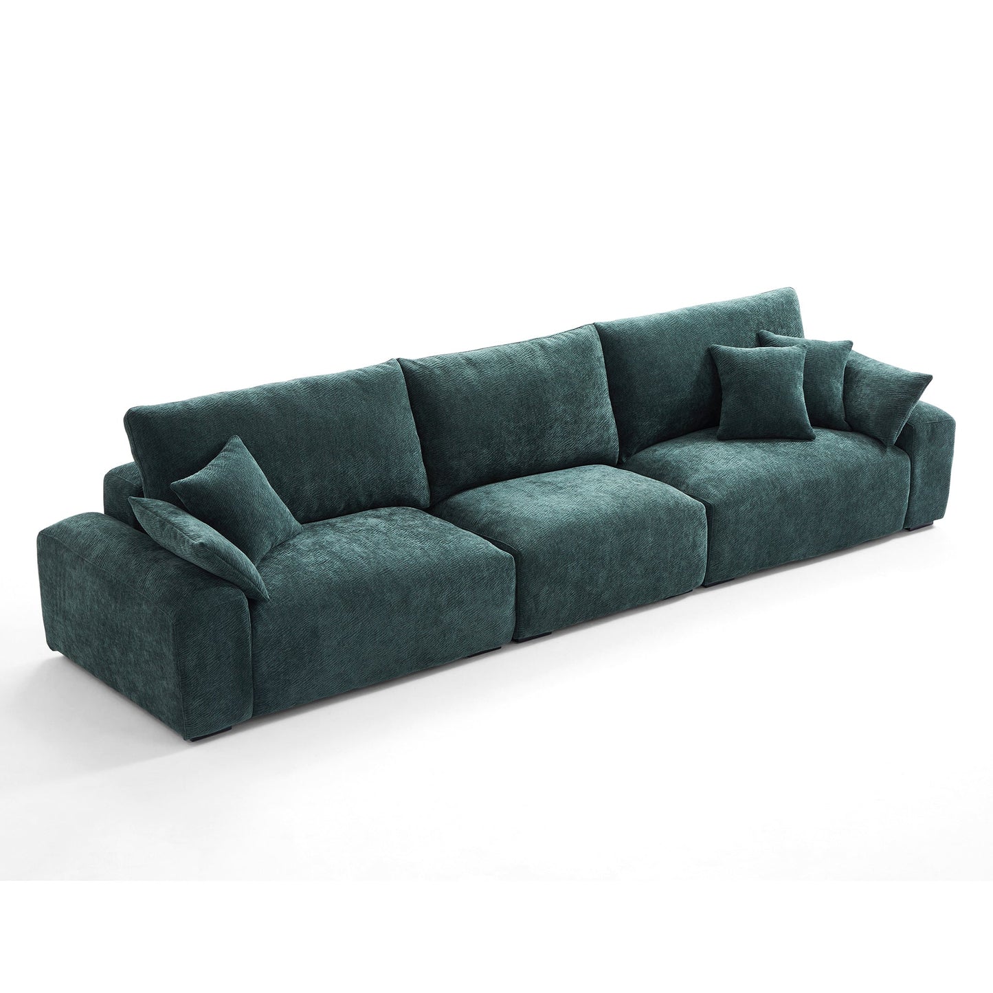 The Empress Green Sofa-Green-141.7"