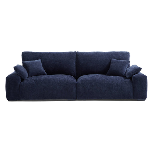 The Empress Navy Blue Sofa-Navy Blue-106.3"