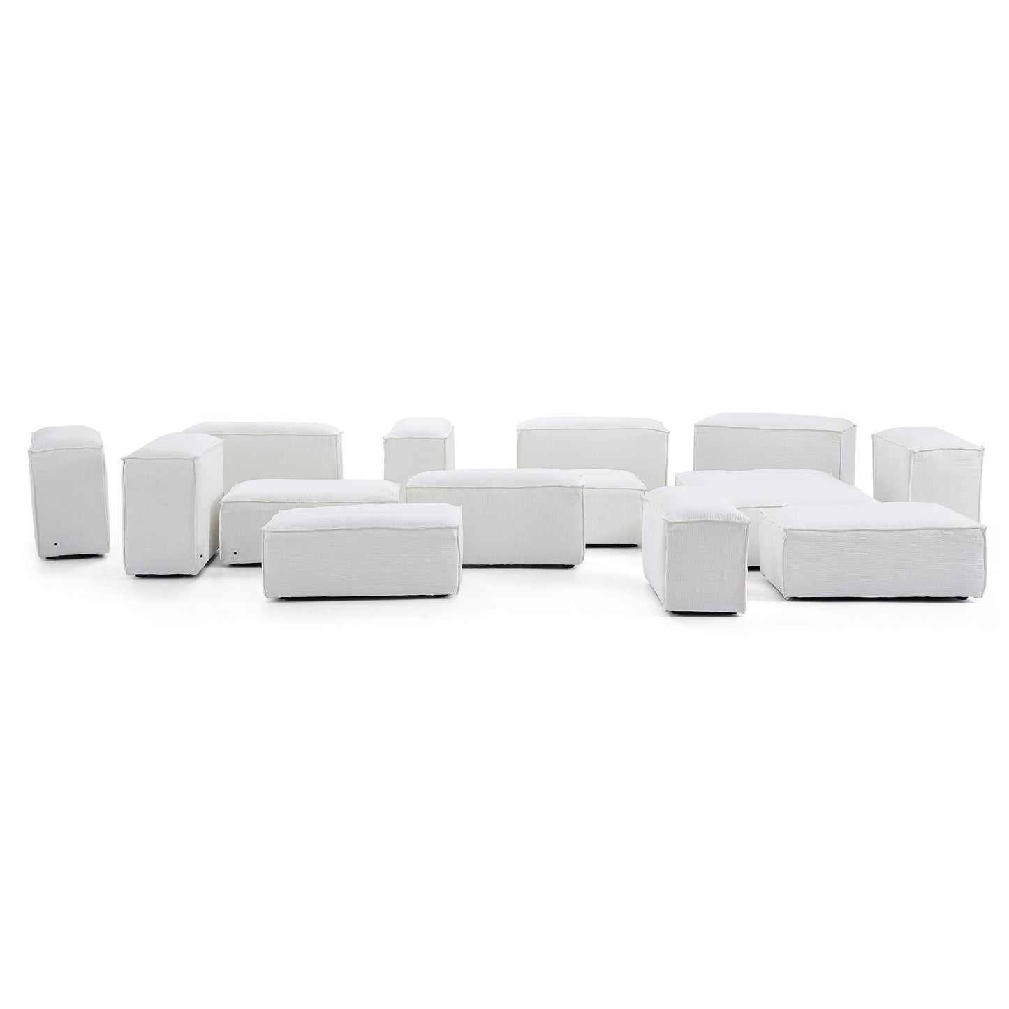 Freedom Modular White Sofa-White