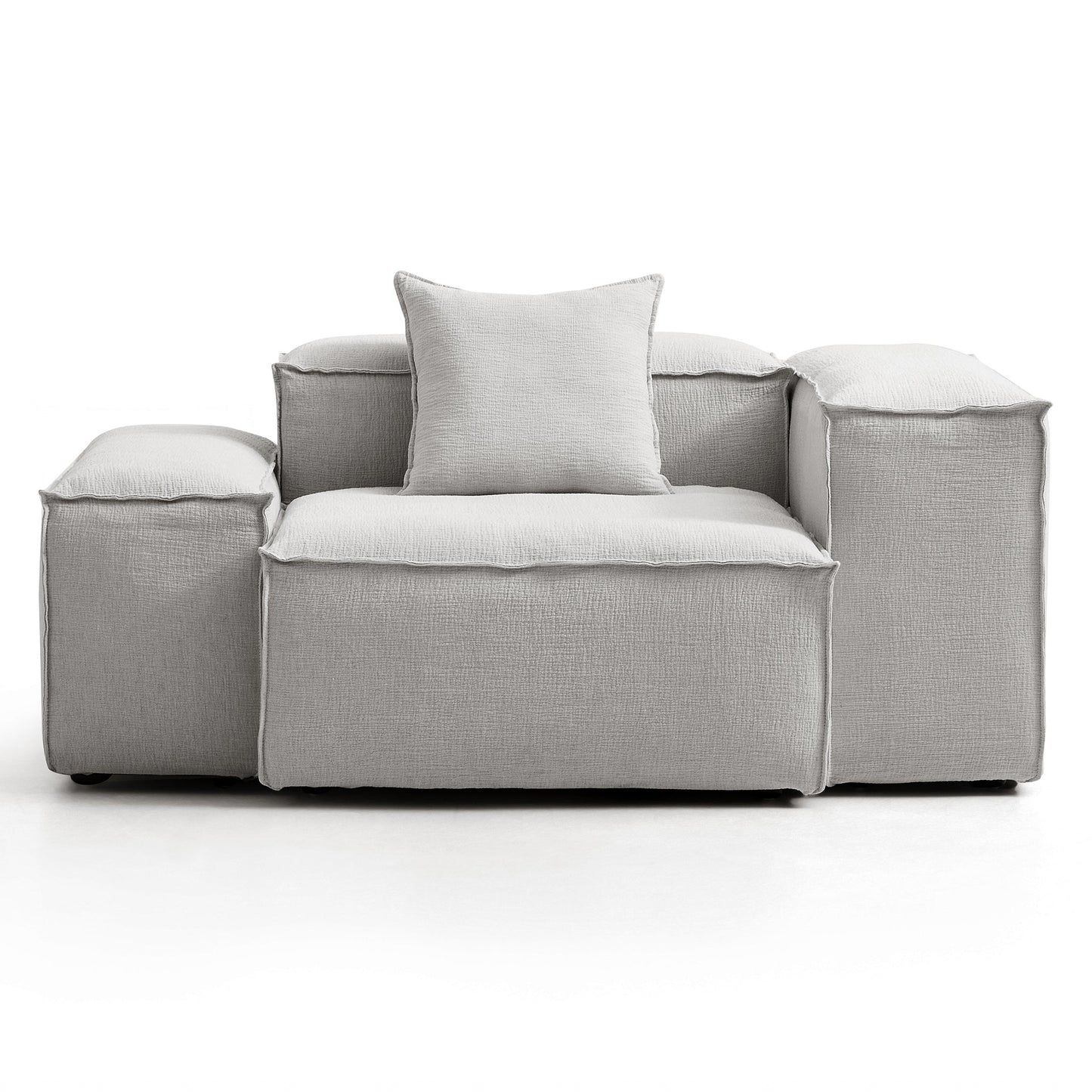 Freedom Modular Gray Accent Armchair-Gray-Low & High