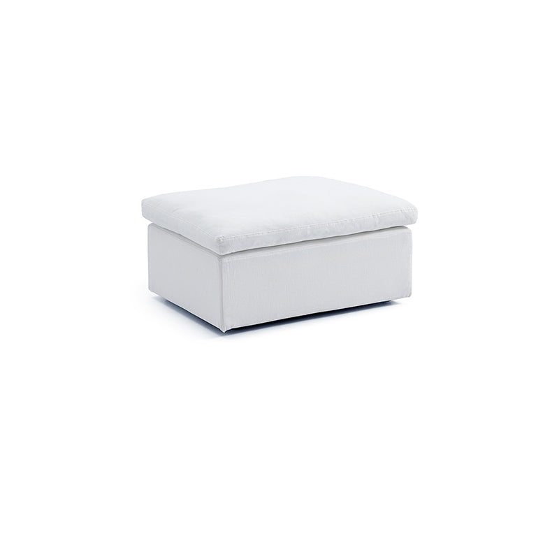 Tender Wabi Sabi Beige Sofa and Regular Ottoman-White