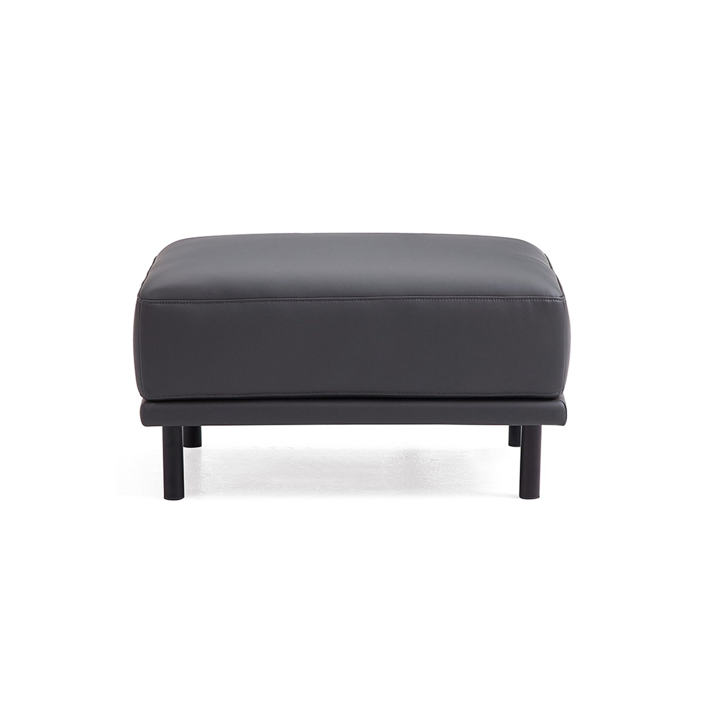 Noble Leather Sofa Ottoman-Gray