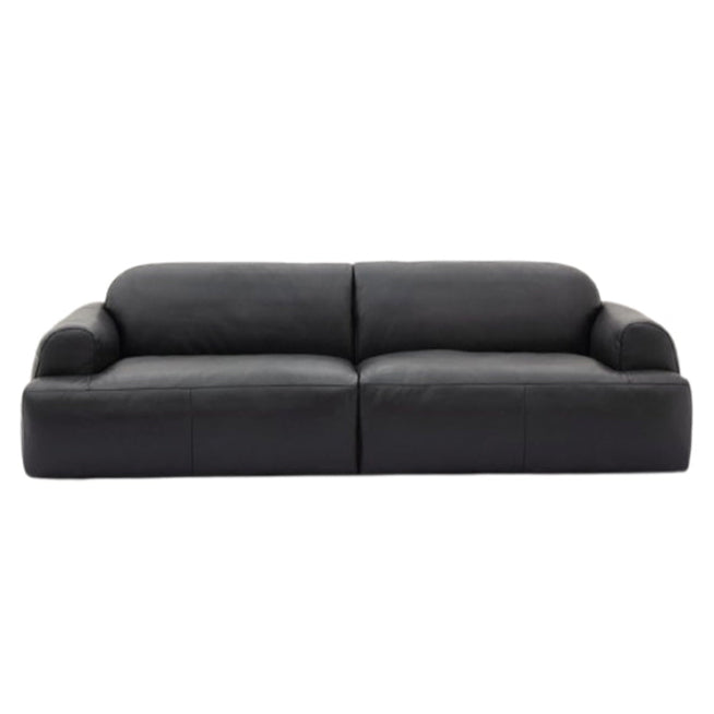 Brenley Modern Italian Leather Sofa-Black