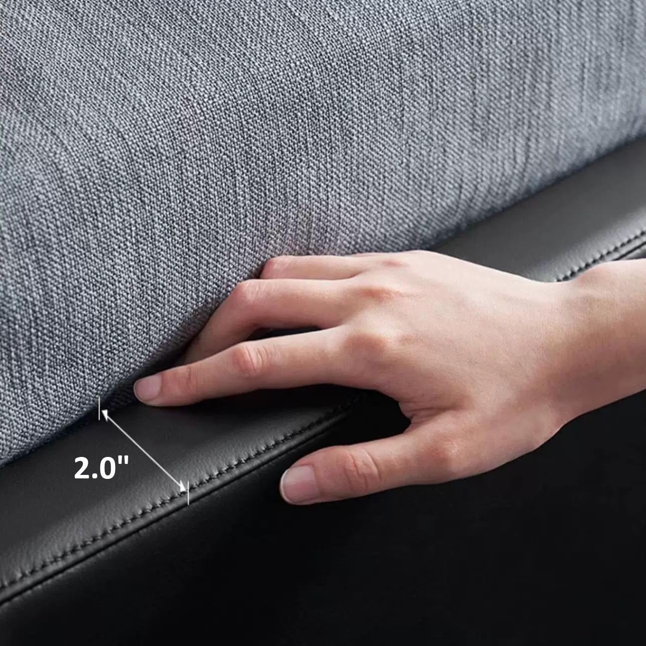 Sugar Cube Leather Bed-Black