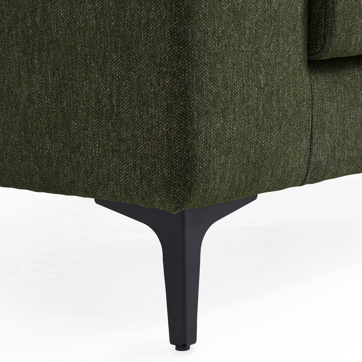 Jungle L Shaped Green Fabric Sectional Sofa With Chaise-Green