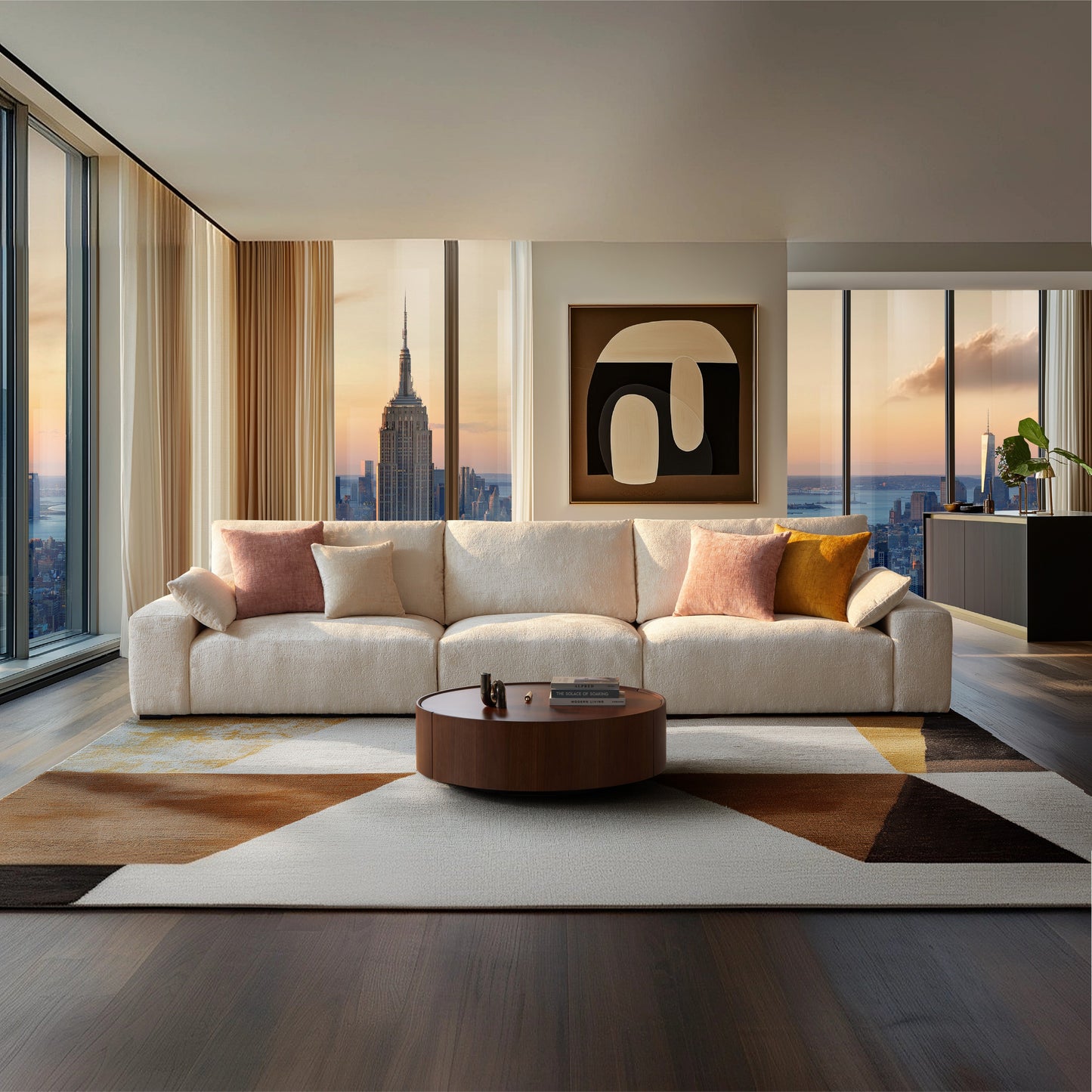 The Empress Beige Sofa-Beige