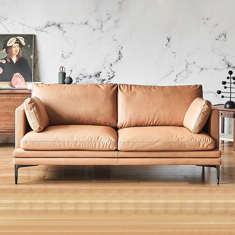 Chic Light Brown Leathaire Couch-Camel