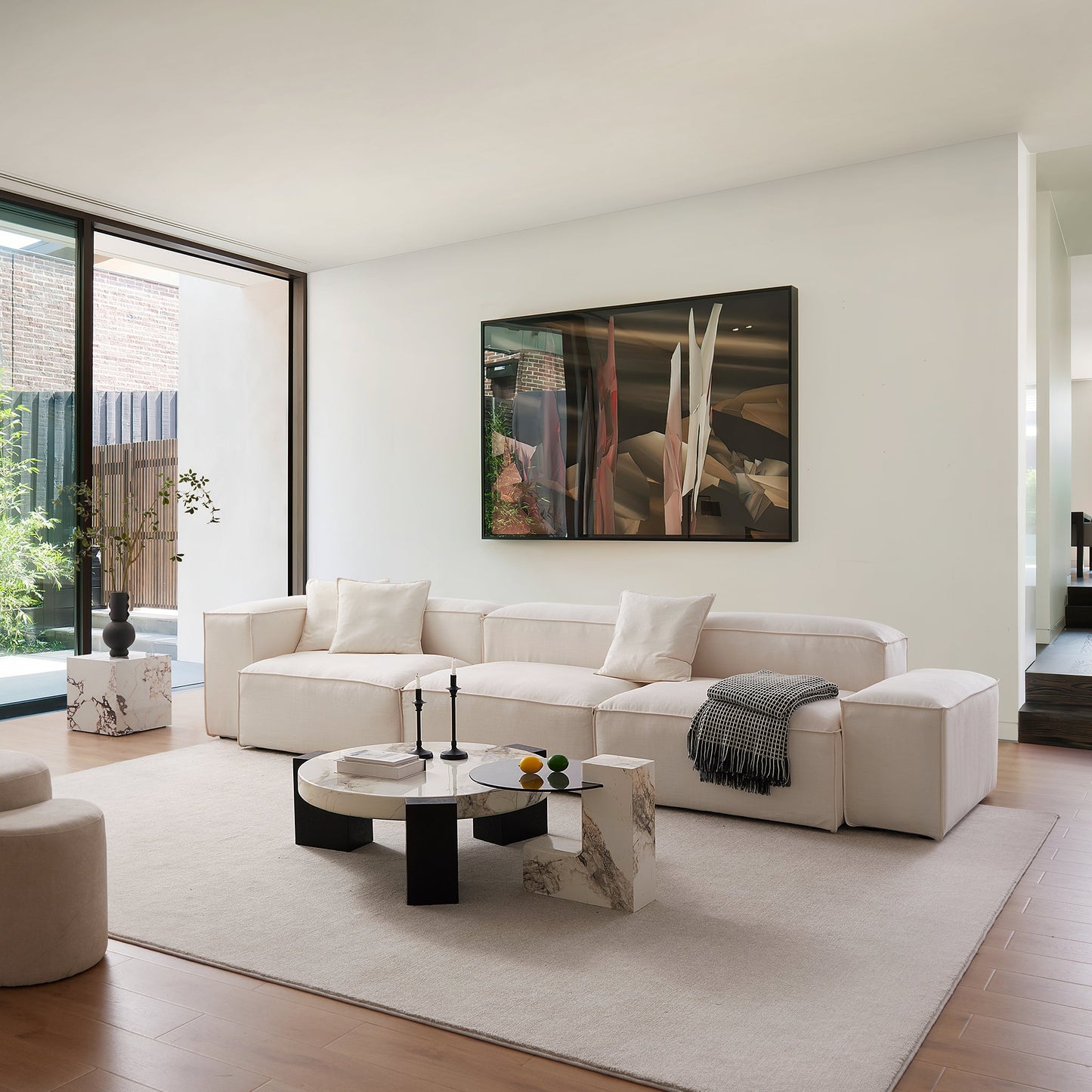 Freedom Modular New Gray Sofa-Beige