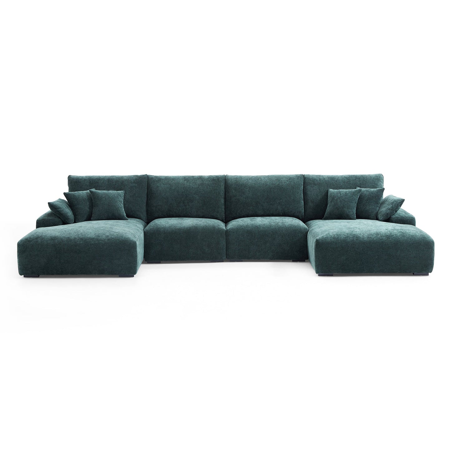 The Empress Green U Shaped Sectional-Green-161.4"