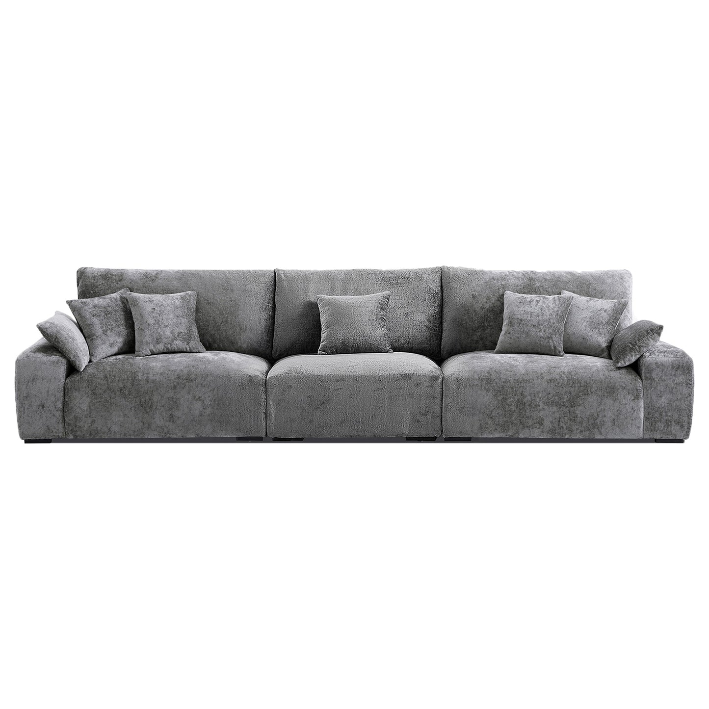 The Empress Gray Sofa-Gray-141.7″