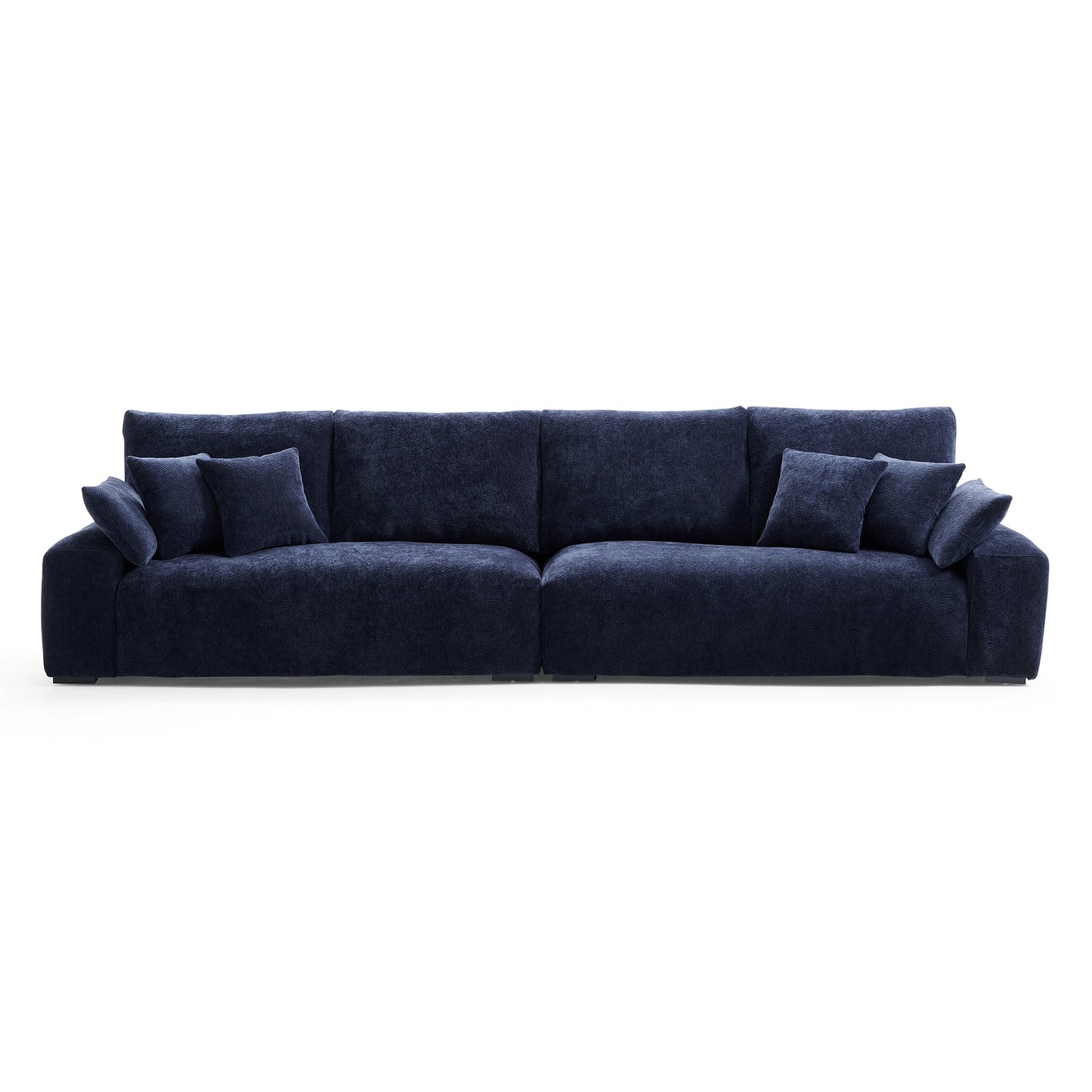 The Empress Navy Blue Sofa-Navy Blue-140.1"