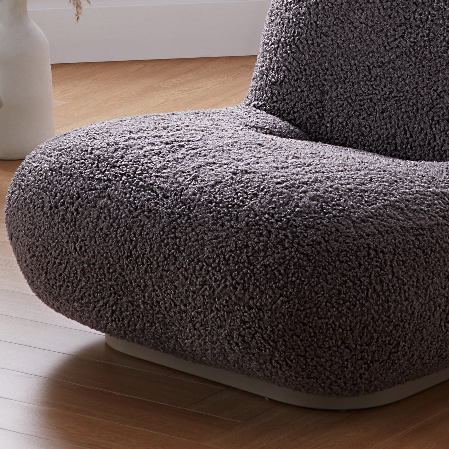 Puff Gray Accent Chair-Gray