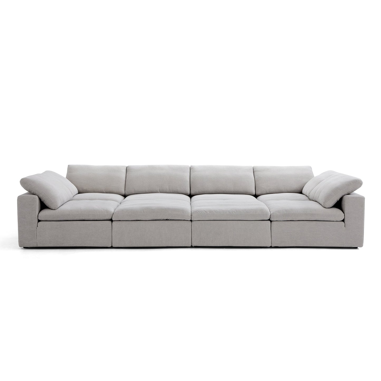 Tender Wabi Sabi Light Gray Sofa Bed-Gray-165.4"