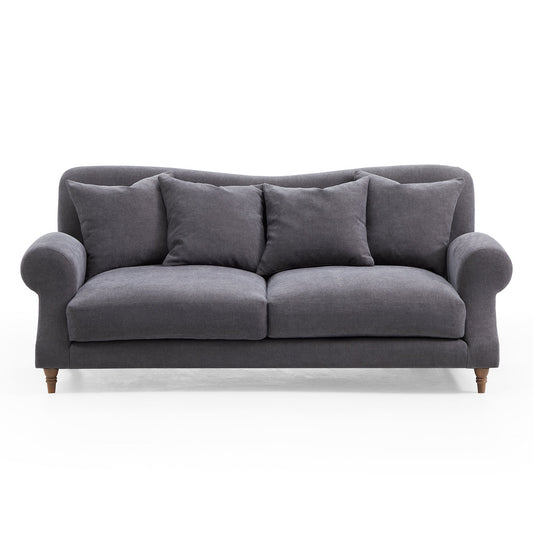 Lsabelle Vintage Gray Fabric Sofa-hidden