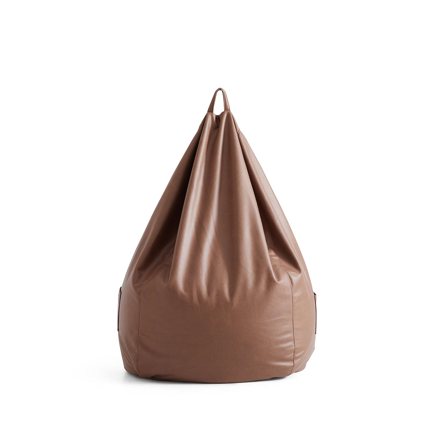 Litton Gray Leathaire Bean Bag-Brown