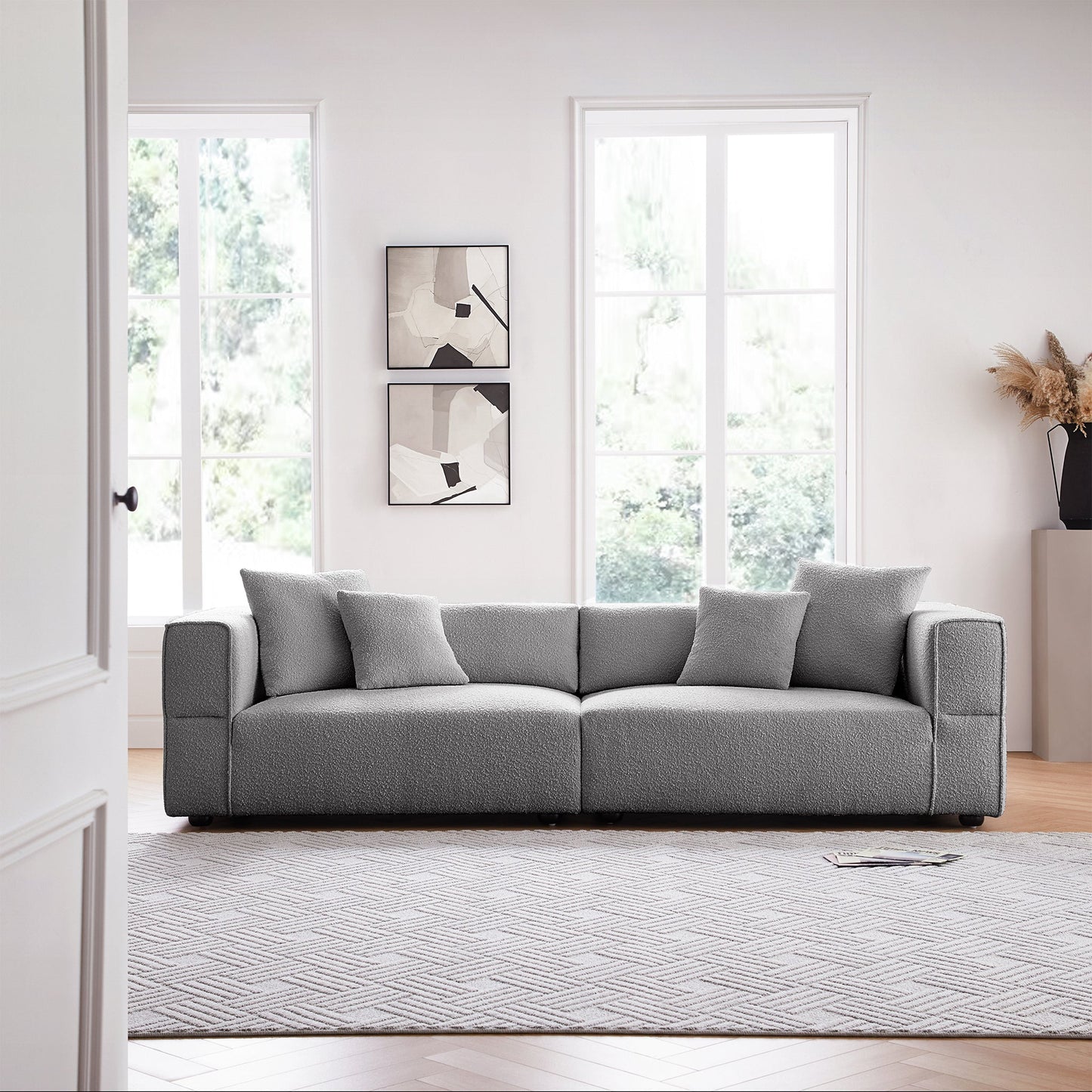 Nordic Modern Creamy Sofa-Gray