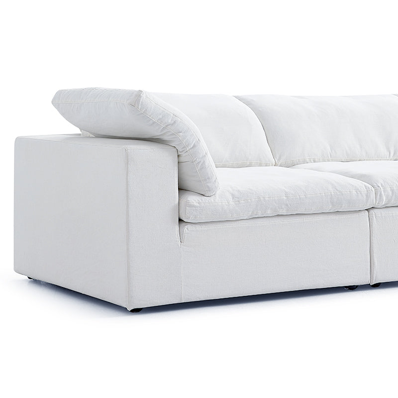 Tender Wabi Sabi Sand Sofa and Ottoman-White