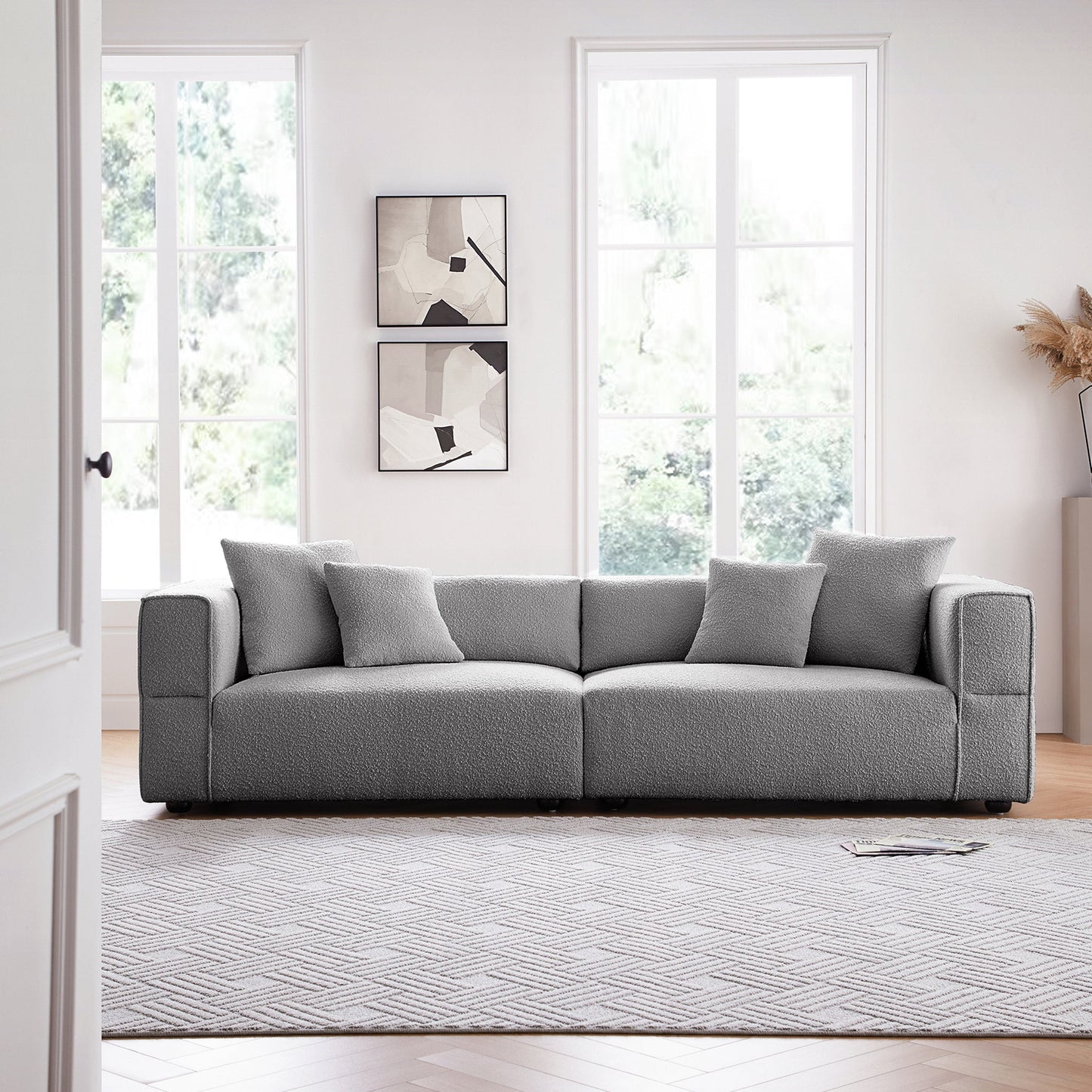 Nordic Modern Gray Sofa-Gray