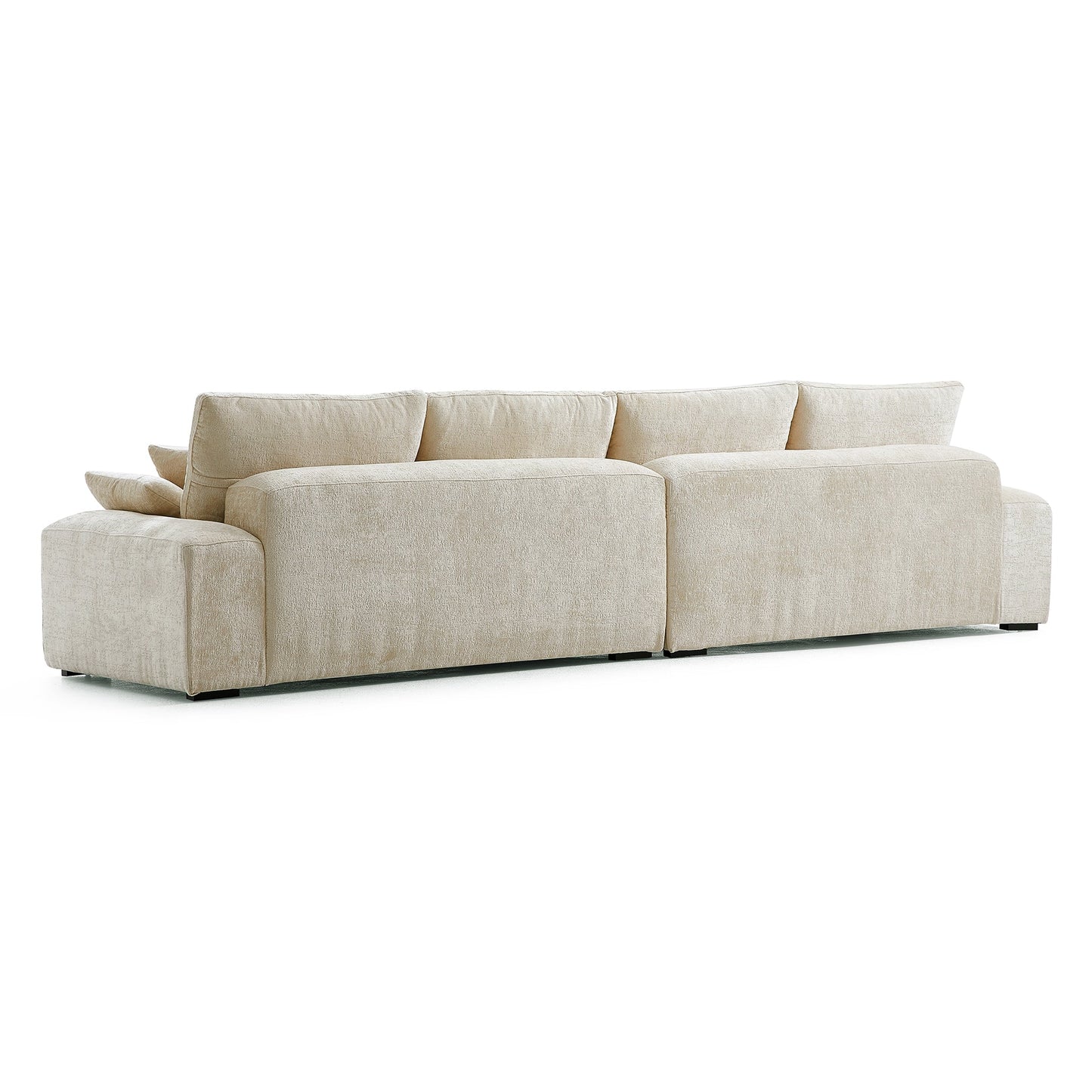 The Empress Gray Sofa-Beige-140.1″
