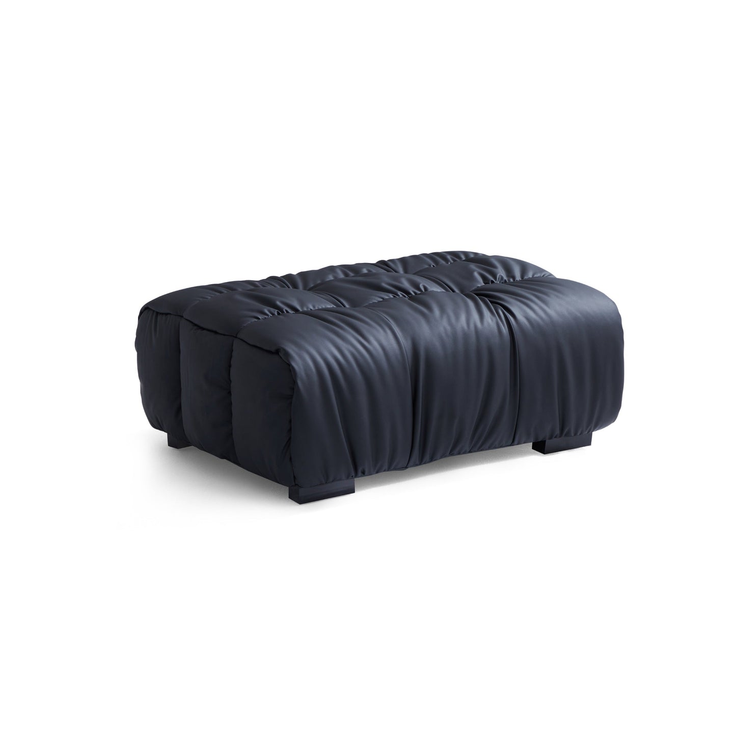 Canapé et pouf Boba en cuir noir