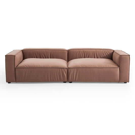 Luxury Minimalist Brown Fabric Daybed Sofa-hidden