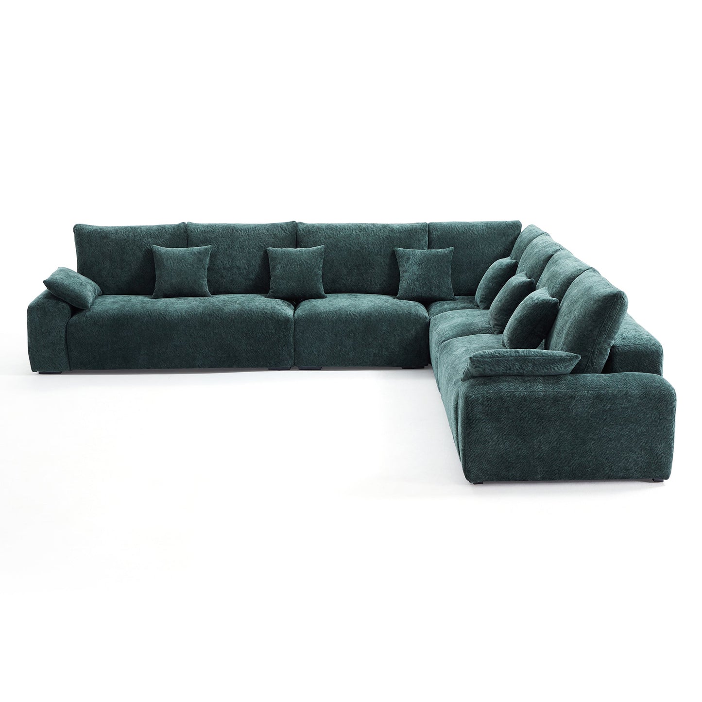 The Empress Green Corner Sectional-Green-144.9"