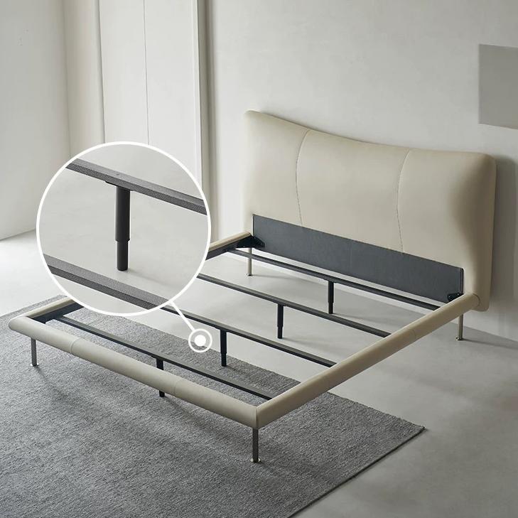 Choco Swirl Leather Bed-Beige