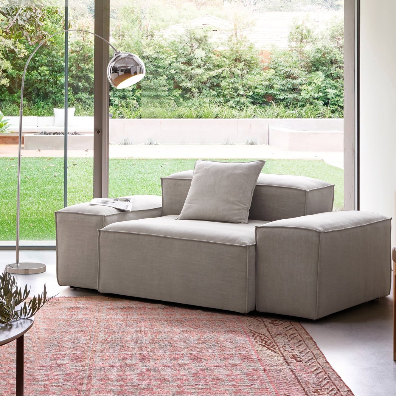 Freedom Modular New Gray Accent Armchair-Sand