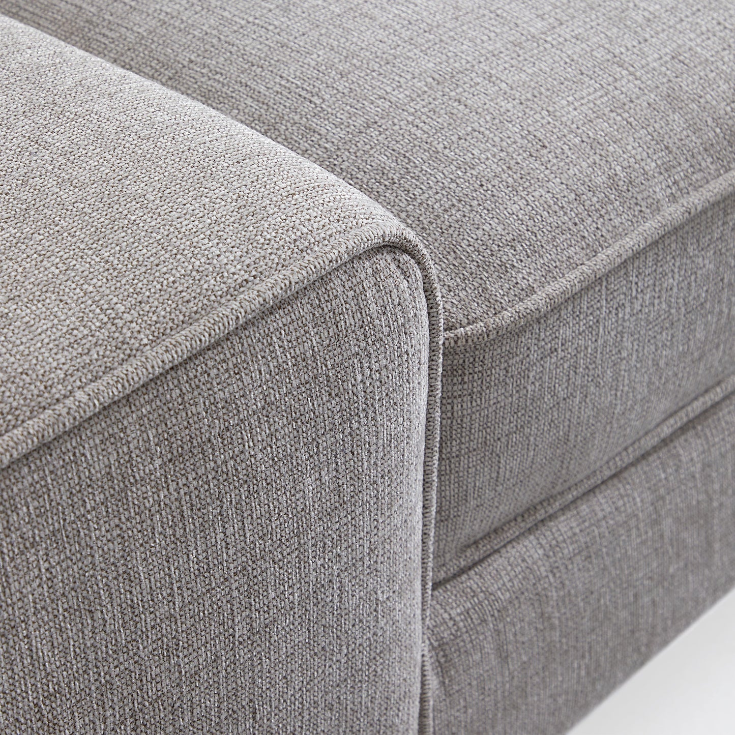 Brandy Channel Tufting Sectional with Coffee Table-Gray