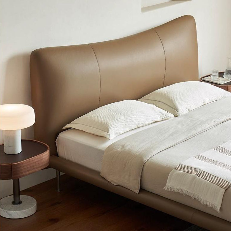 Choco Swirl Leather Bed-Brown