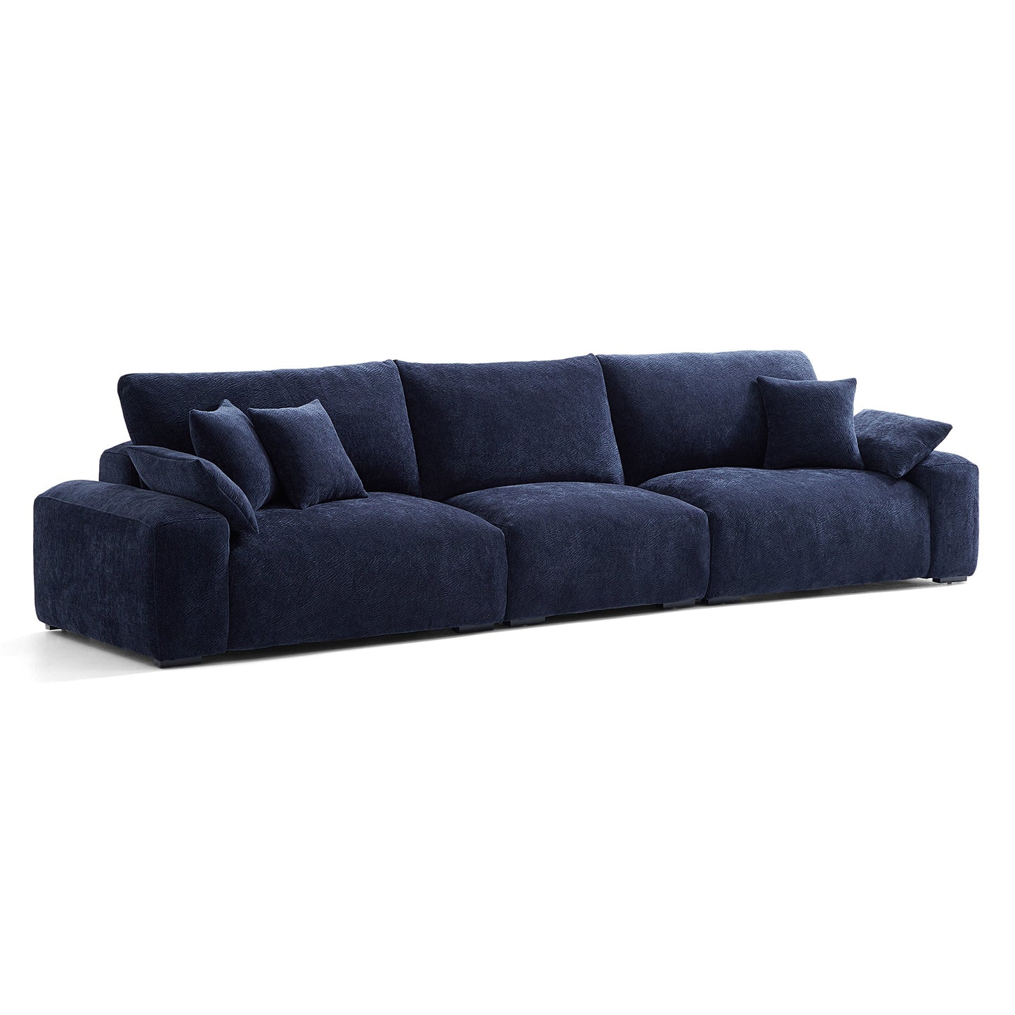 The Empress Navy Blue Sofa-Navy Blue-141.7"