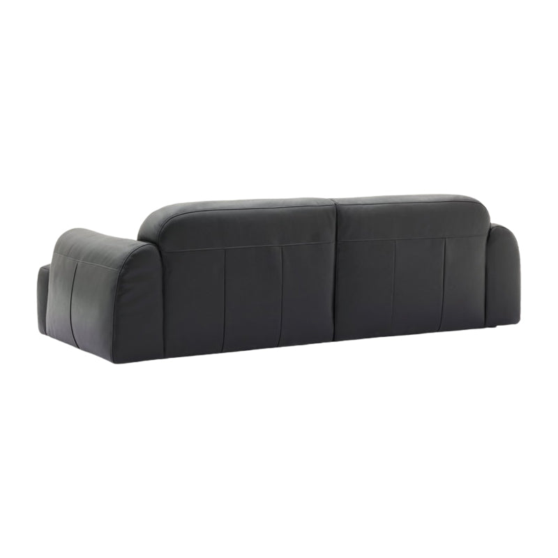 Brenley Modern Italian Leather Sofa-Black