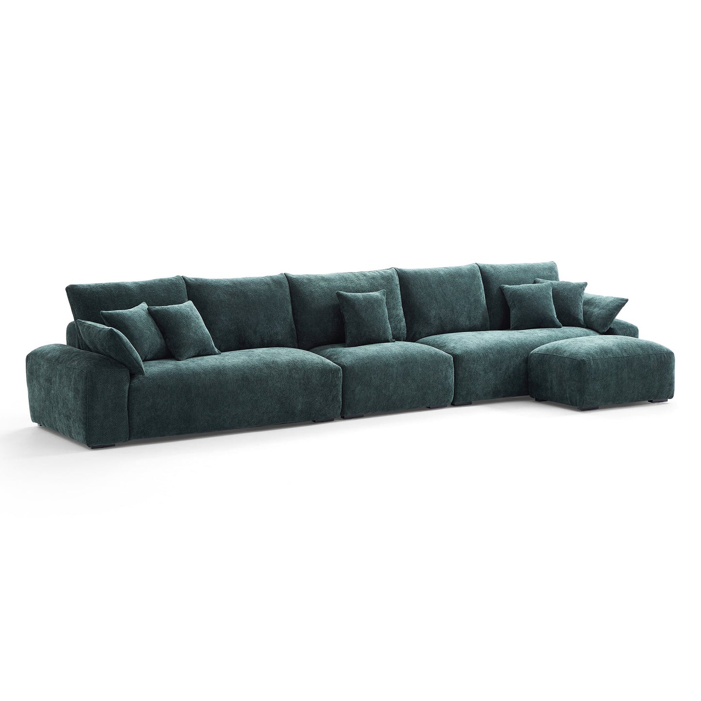 The Empress Green Sofa and Ottoman-Green-175.6″