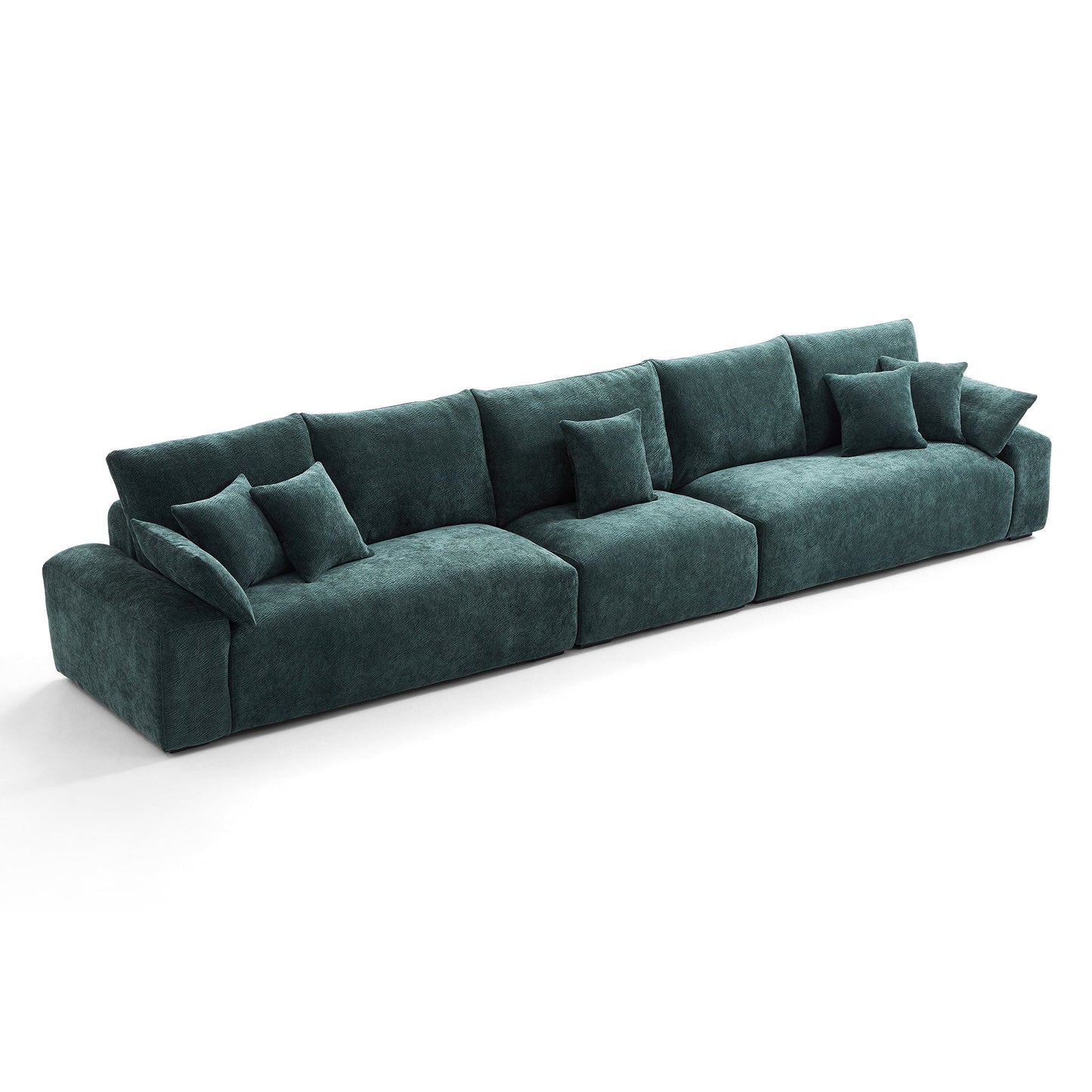 The Empress Green Sofa-Green-175.6"