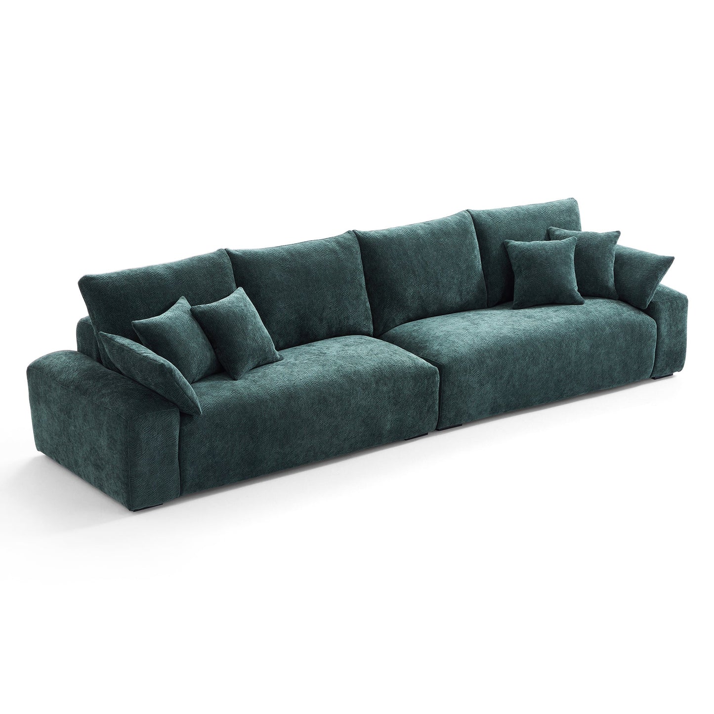 The Empress Green Sofa-Green-140.1"