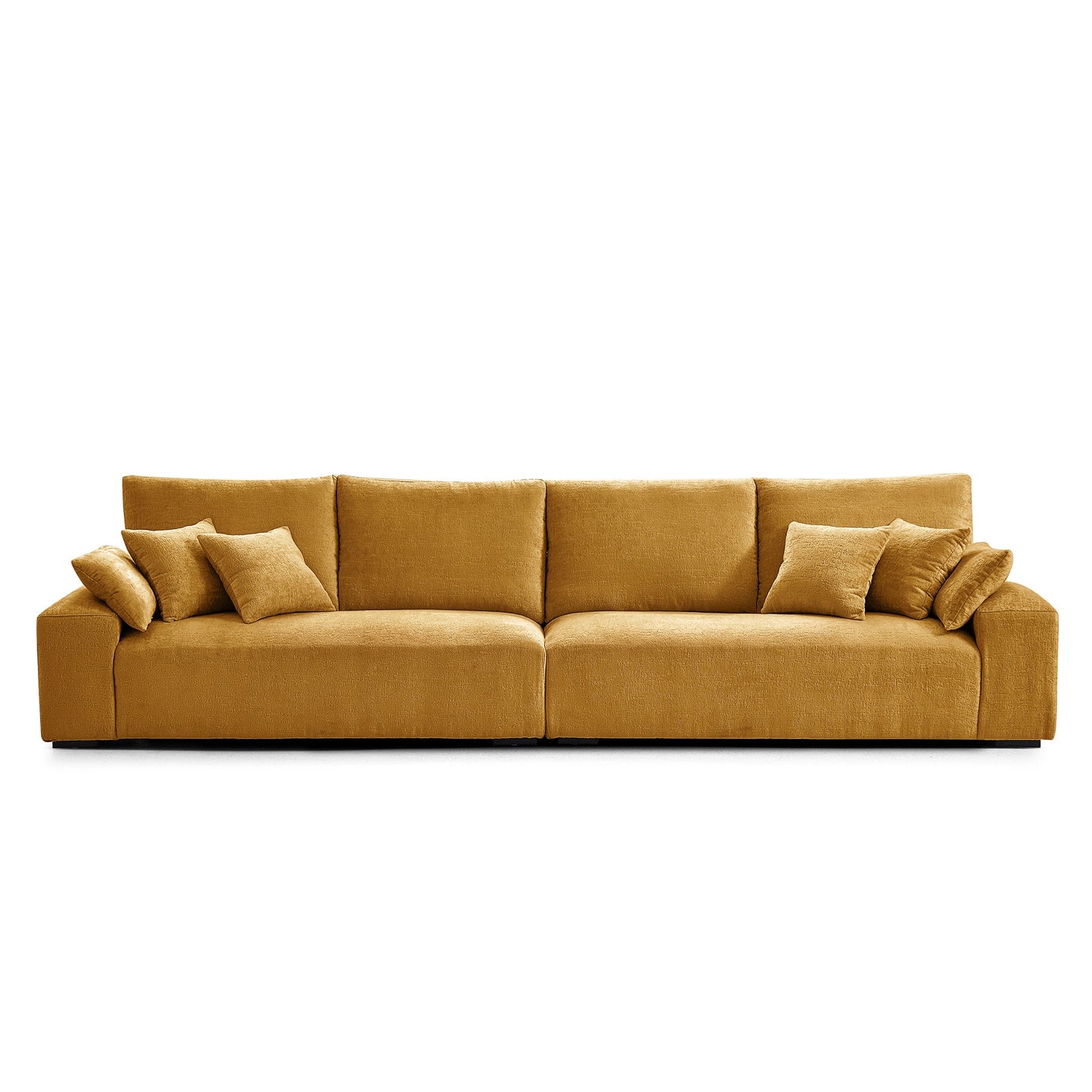 The Empress Yellow Sofa-Yellow-140.1″