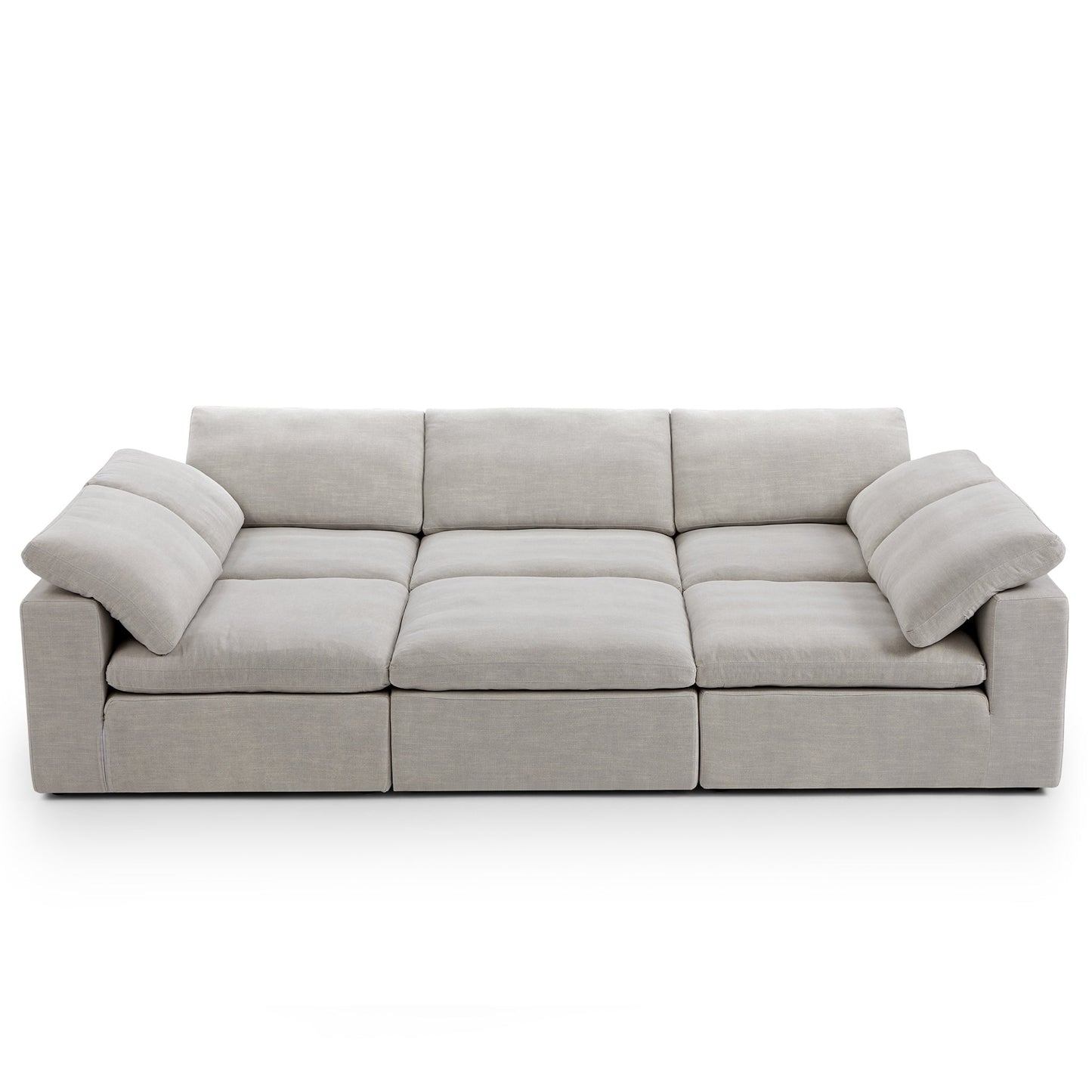Tender Wabi Sabi Light Gray Sofa Bed-Sand-128.0"